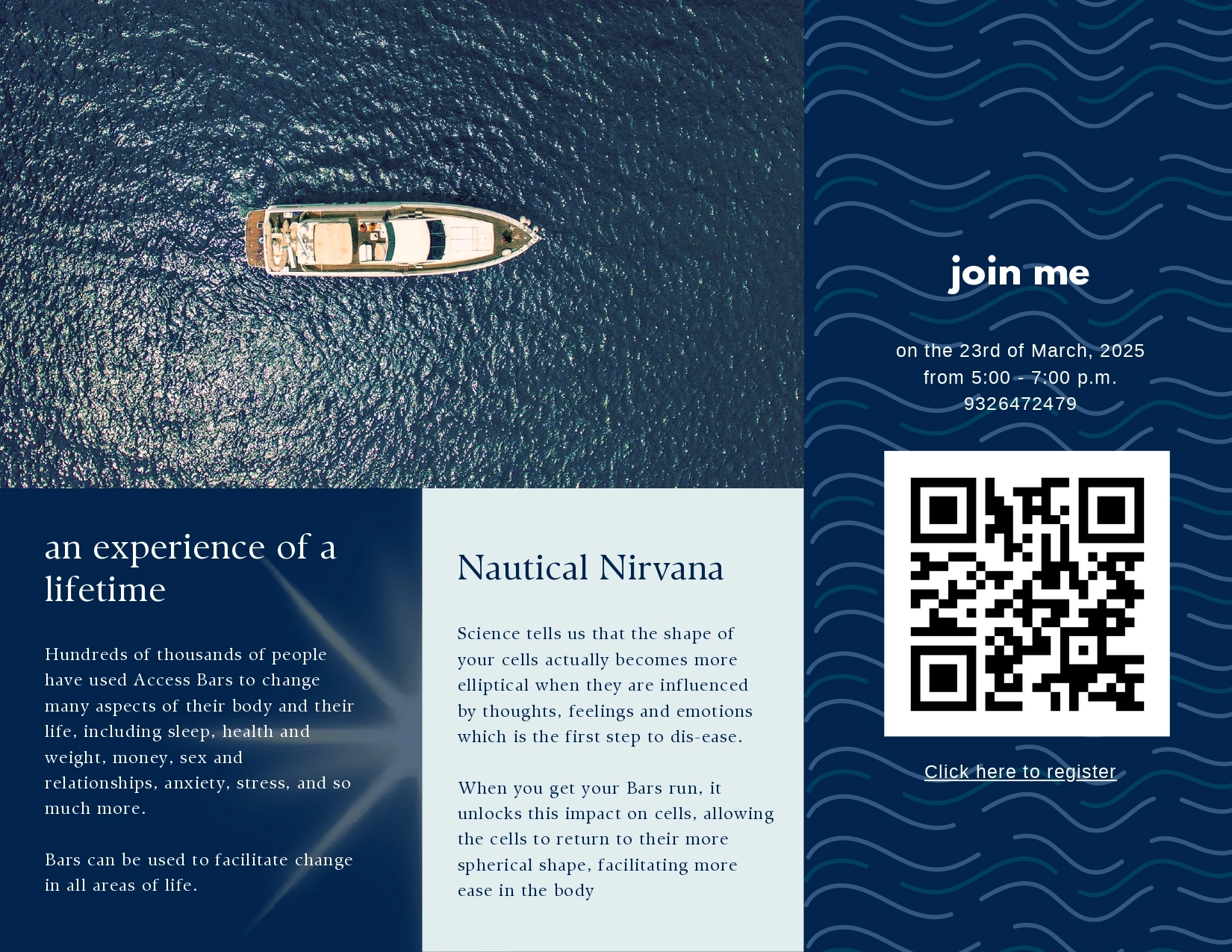 Nautical Nirvana — energy work on the water