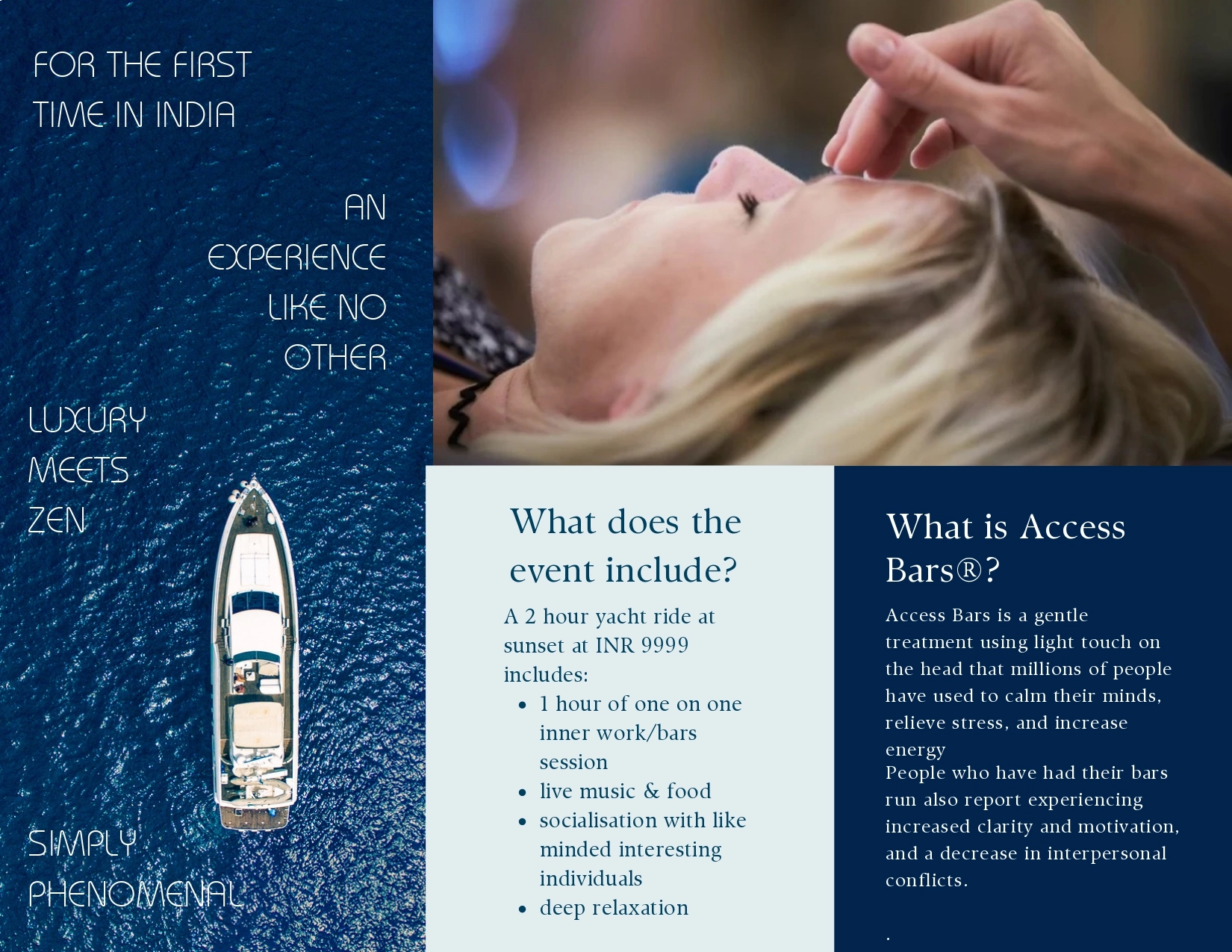 Access Bars on a private yacht at sea
